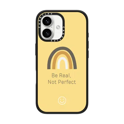 Casetify Iphone 16 Case Matte Black Impact Case  Be Real, Not Perfect