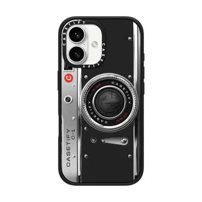 Casetify Iphone 16 Case Matte Black Impact Case  Camera Case - Classic