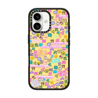 Casetify Iphone 16 Case Matte Black Impact Case  Emoji Paradise
