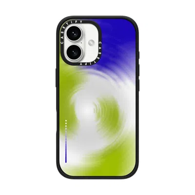 Casetify Iphone 16 Case Matte Black Impact Case  Gradient,futurism Matcha Ripples