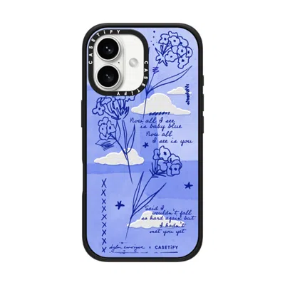 Casetify Iphone 16 Case Matte Black Impact Case Magsafe Compatible  Baby Blue
