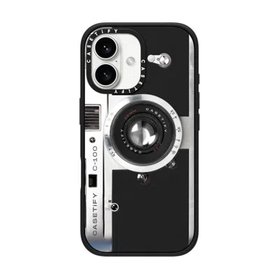 Casetify Iphone 16 Case Matte Black Impact Case Magsafe Compatible  Camera Case - Retro