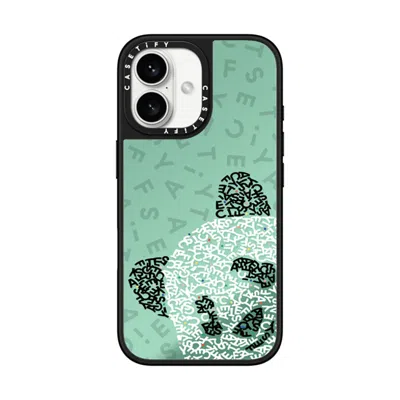 Casetify Iphone 16 Case Silver On Black Mirror Case Magsafe Compatible  Hi! Panda!