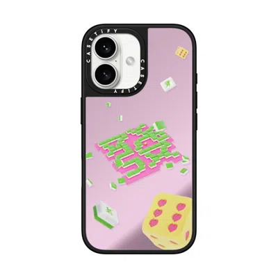 Casetify Iphone 16 Case Silver On Black Mirror Case Magsafe Compatible  Strike It Rich!