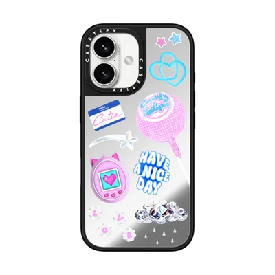 Casetify Iphone 16 Case Silver On Black Mirror Case Magsafe Compatible  Y2k Collage