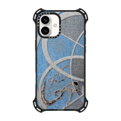 Casetify Iphone 16 Plus Case Black Bounce Case Magsafe Compatible  Surrealism Cyber Denim