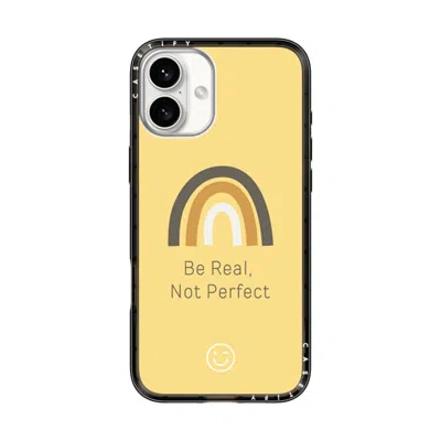 Casetify Iphone 16 Plus Case Black Compact Case Magsafe Compatible  Be Real, Not Perfect  In Yellow