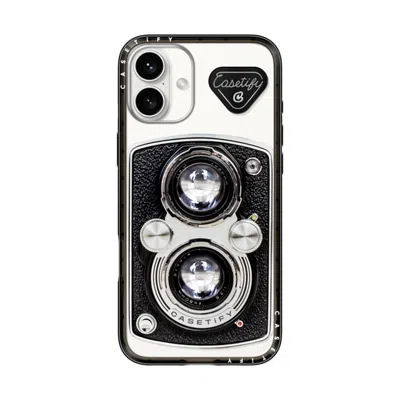 Casetify Iphone 16 Plus Case Black Compact Case Magsafe Compatible  Camera Case - Vintage  In Pink
