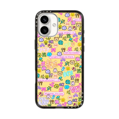 Casetify Iphone 16 Plus Case Black Compact Case Magsafe Compatible  Emoji Paradise