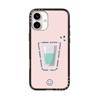 Casetify Iphone 16 Plus Case Black Compact Case Magsafe Compatible  Hydrate Then Dominate  In Orange