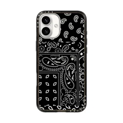 Casetify Iphone 16 Plus Case Black Compact Case Magsafe Compatible  Paisley Case - Black