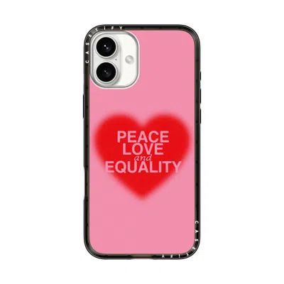 Casetify Iphone 16 Plus Case Black Compact Case Magsafe Compatible  Peace Love And Equality