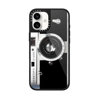 Casetify Iphone 16 Plus Case Black Glaze Case Magsafe Compatible  Camera Case - Retro