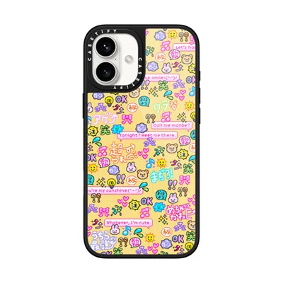 Casetify Iphone 16 Plus Case Black Glaze Case Magsafe Compatible  Emoji Paradise
