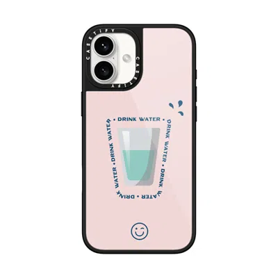 Casetify Iphone 16 Plus Case Black Glaze Case Magsafe Compatible  Hydrate Then Dominate  In Green