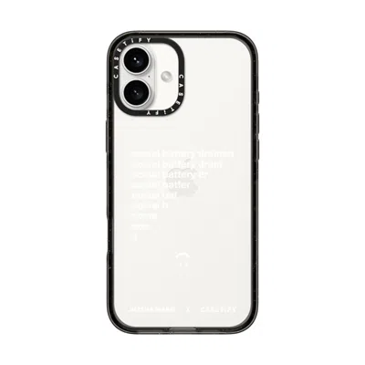 Casetify Iphone 16 Plus Case Black Impact Case  Alisha Marie Social Battery Case