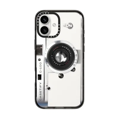 Casetify Iphone 16 Plus Case Black Impact Case  Camera Case - Retro