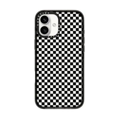 Casetify Iphone 16 Plus Case Black Impact Case  Checker Case