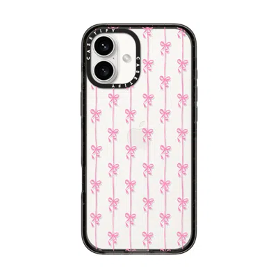 Casetify Iphone 16 Plus Case Black Impact Case  Cottagecore Ballet Stripes