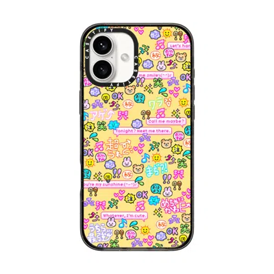 Casetify Iphone 16 Plus Case Black Impact Case  Emoji Paradise