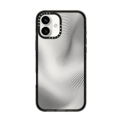 Casetify Iphone 16 Plus Case Black Impact Case  Halftone Case