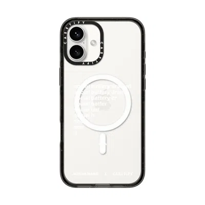 Casetify Iphone 16 Plus Case Black Impact Case Magsafe Compatible  Alisha Marie Social Battery Case