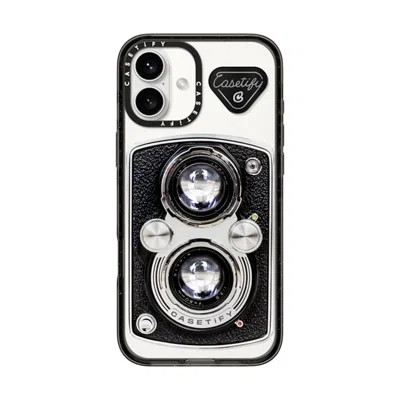 Casetify Iphone 16 Plus Case Black Impact Case Magsafe Compatible  Camera Case - Vintage  In Pattern
