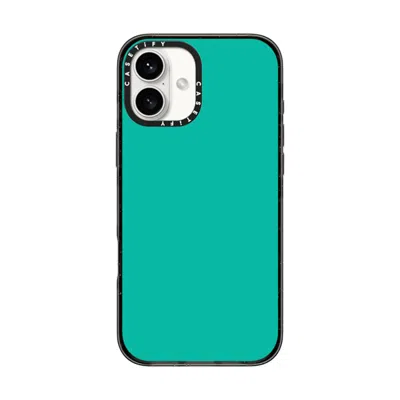 Casetify Iphone 16 Plus Case Black Impact Case Magsafe Compatible  Mint Green