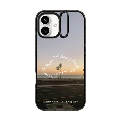 Casetify Iphone 16 Plus Case Black Impact Ring Stand Case Magsafe Compatible  Alisha Marie Sunsets & Therapy 