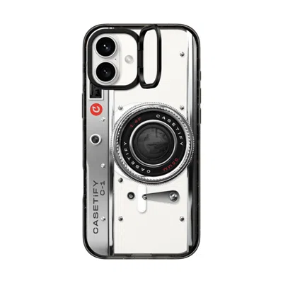 Casetify Iphone 16 Plus Case Black Impact Ring Stand Case Magsafe Compatible  Camera Case - Classic