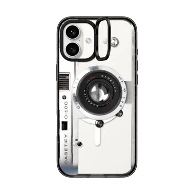 Casetify Iphone 16 Plus Case Black Impact Ring Stand Case Magsafe Compatible  Camera Case - Retro