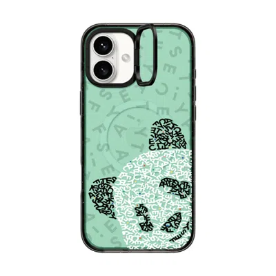 Casetify Iphone 16 Plus Case Black Impact Ring Stand Case Magsafe Compatible  Hi! Panda!
