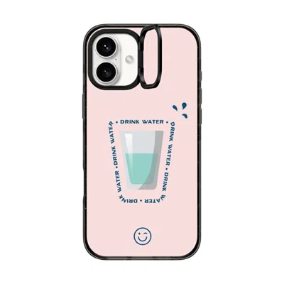 Casetify Iphone 16 Plus Case Black Impact Ring Stand Case Magsafe Compatible  Hydrate Then Dominate