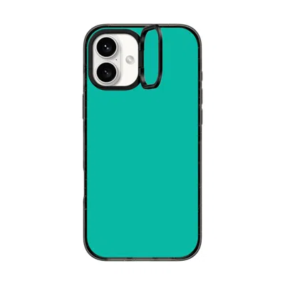 Casetify Iphone 16 Plus Case Black Impact Ring Stand Case Magsafe Compatible  Mint Green
