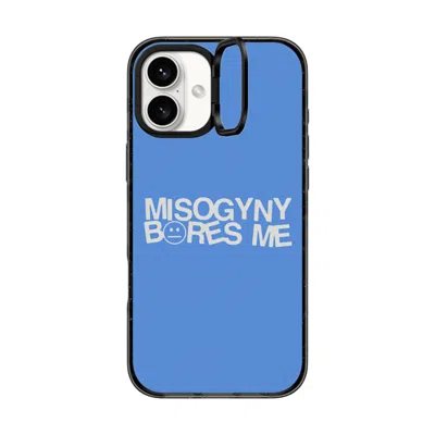 Casetify Iphone 16 Plus Case Black Impact Ring Stand Case Magsafe Compatible  Misogyny Bores Me