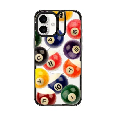 Casetify Iphone 16 Plus Case Black Impact Ring Stand Case Magsafe Compatible  Sport Billiard