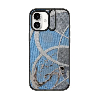 Casetify Iphone 16 Plus Case Black Impact Ring Stand Case Magsafe Compatible  Surrealism Cyber Denim