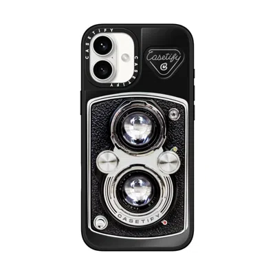 Casetify Iphone 16 Plus Case Black On Black Mirror Case Magsafe Compatible  Camera Case - Vintage  In Neutral