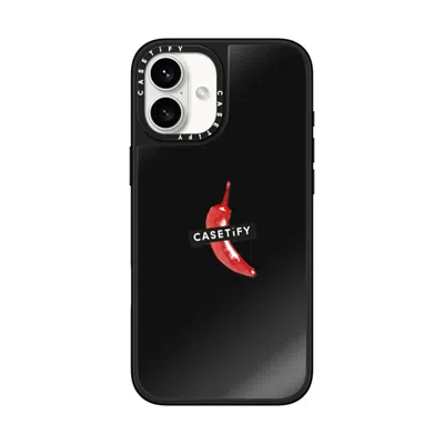 Casetify Iphone 16 Plus Case Black On Black Mirror Case Magsafe Compatible  “spicy Hot Pot Only"