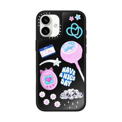 Casetify Iphone 16 Plus Case Black On Black Mirror Case Magsafe Compatible  Y2k Collage