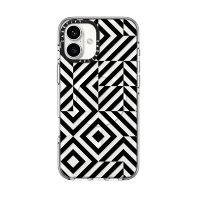 Casetify Iphone 16 Plus Case Clear Impact Clear Case Magsafe Compatible  Block Diamond Case  In Transparent