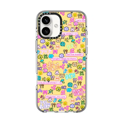 Casetify Iphone 16 Plus Case Clear Impact Clear Case Magsafe Compatible  Emoji Paradise  In Transparent