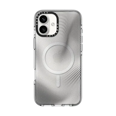 Casetify Iphone 16 Plus Case Clear Impact Clear Case Magsafe Compatible  Halftone Case  In Transparent