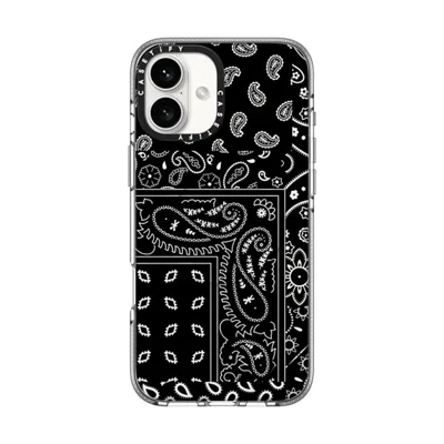 Casetify Iphone 16 Plus Case Clear Impact Clear Case Magsafe Compatible  Paisley Case - Black  In Transparent