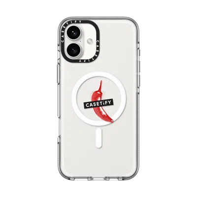 Casetify Iphone 16 Plus Case Clear Impact Clear Case Magsafe Compatible  “spicy Hot Pot Only"  In Transparent