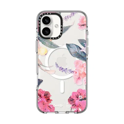 Casetify Iphone 16 Plus Case Clear Impact Clear Case Magsafe Compatible  Spring Design #2 - Floral Garden Cas In Transparent