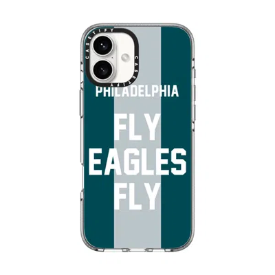 Casetify Iphone 16 Plus Case Clear Impact Clear Case Magsafe Compatible  Superbowl - Fly Eagles Fly  In Transparent