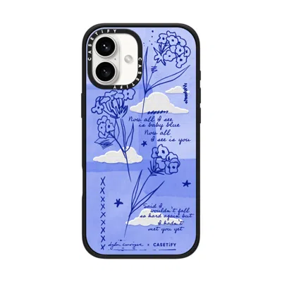 Casetify Iphone 16 Plus Case Matte Black Impact Case  Baby Blue
