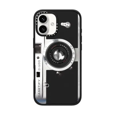 Casetify Iphone 16 Plus Case Matte Black Impact Case  Camera Case - Retro