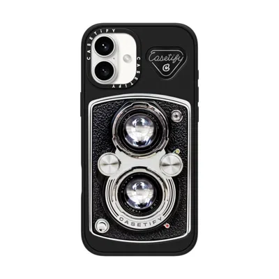 Casetify Iphone 16 Plus Case Matte Black Impact Case  Camera Case - Vintage